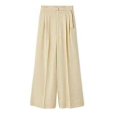 スタイルアップベルティッドワイドパンツ