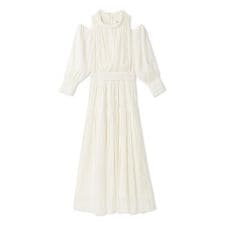 コールドショルダーロングワンピース