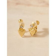 ハートモチーフイヤリング