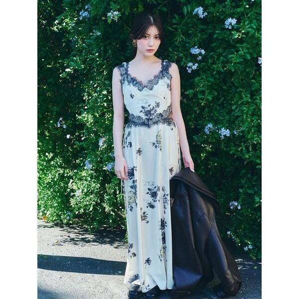 レーストリムプリントキャミワンピース | スナイデル(SNIDEL) | マルイ