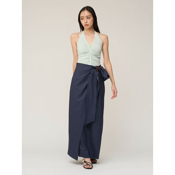 [�}���C]���b�v���{���^�C�g�X�J�[�g/�X�i�C�f���iSNIDEL�j NVY