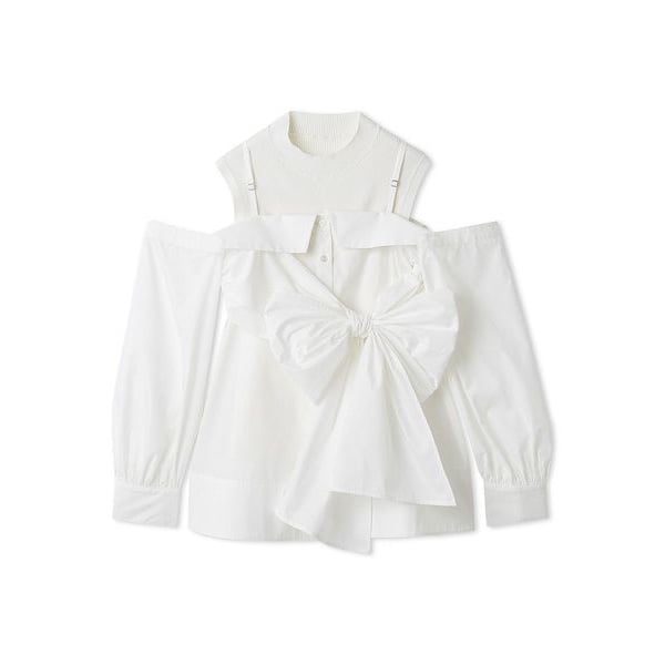 [�}���C]�f�U�C���V���c���C���[�h�j�b�g�g�b�v�X/�X�i�C�f���iSNIDEL�j WHT