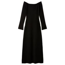 オフショルIラインニットワンピース