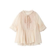 エンブロイダリー楊柳ブラウス