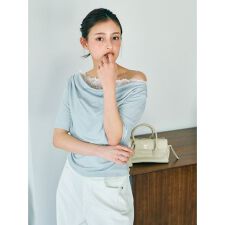 USAGI ONLINE限定／ZOZOTOWN限定】レーストリムワンショルカットソー 