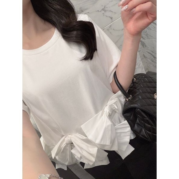 USAGI ONLINE／ZOZOTOWN限定】リボンドッキングTシャツ | スナイデル