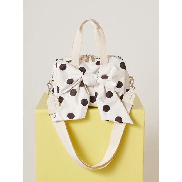 [�}���C]�ySNIDEL×LeSportsac�zLG BOW SM SATCHEL/�X�i�C�f���iSNIDEL�j WHT