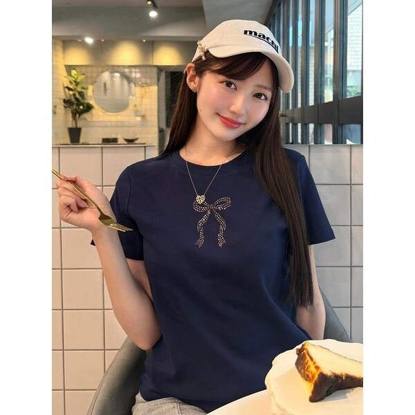 販路限定カラーあり】ラインストーンTシャツ | スナイデル(SNIDEL