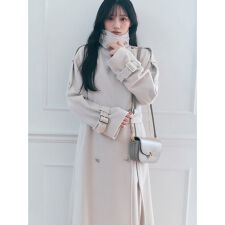 【HIGH QUALITY】ウールカシミアトレンチコート