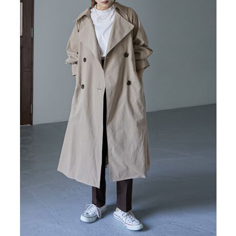 バックシフォンロング丈トレンチコート ファッションレター Fashion Letter Ft ファッション通販 マルイウェブチャネル