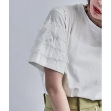 ティアードフリル袖Tシャツ