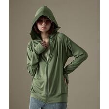 ファッションレター(Fashion Letter)のツバ付きロング丈ラッシュガードパーカー