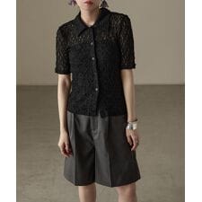 レースタイト半袖シャツ