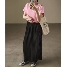 カットプリーツロングスカート