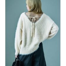 ファッションレター(Fashion Letter)のバックリボンシャギーニット