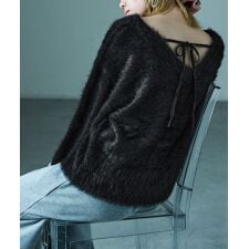 ファッションレター(Fashion Letter)のバックリボンシャギーニット