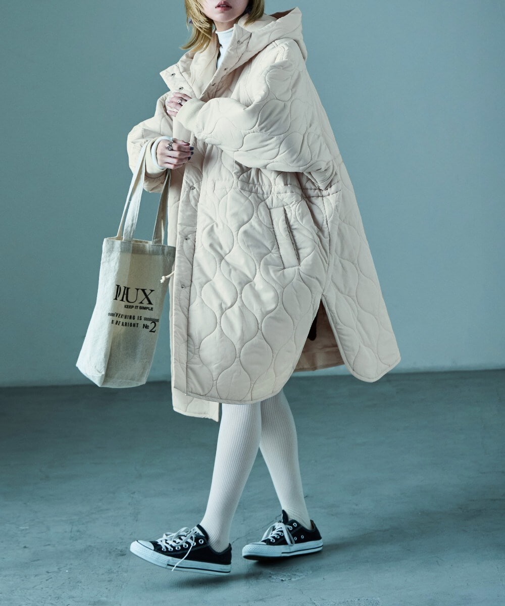 撥水キルティングロングコート【洗える】 | オペークドットクリップ