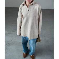 天竺ニットスキッパープルオーバー