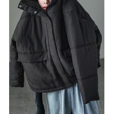 スタンドカラー中綿パディングコート