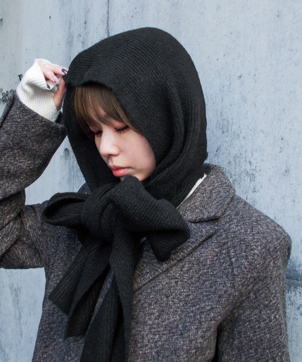 もちもちニットフード付きマフラー | ファッションレター(Fashion