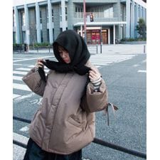 もちもちニットトライアングルマフラー