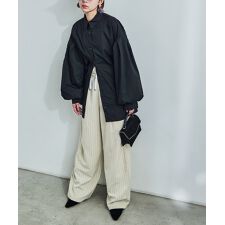 ストライプワイドスラックス