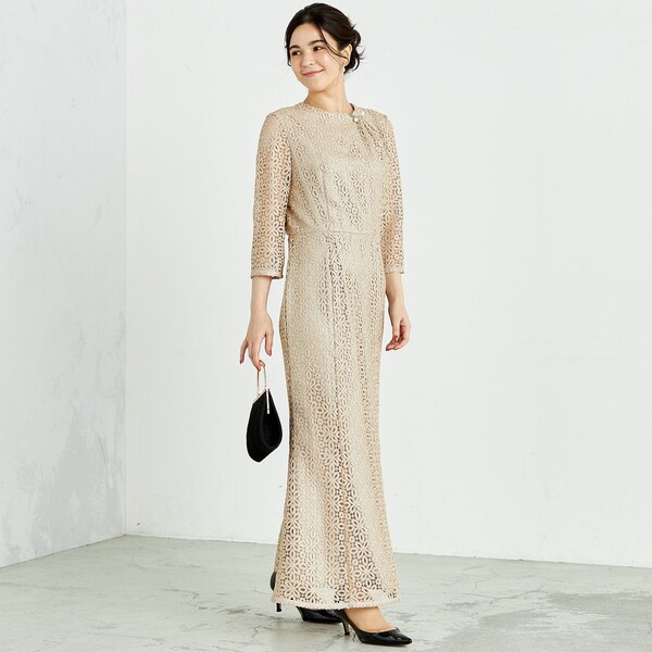 ❤️23新作 新品♡ ぶ厚 SelfPortrait 青レースロングドレス♡ 741 