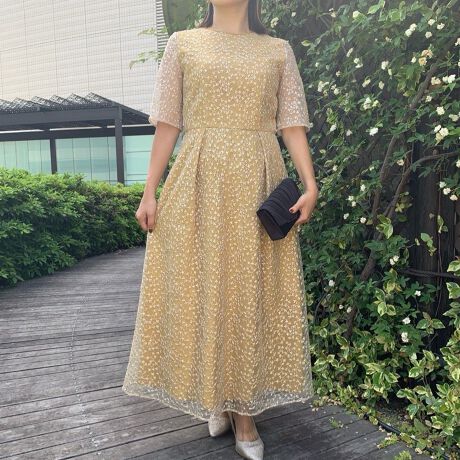 kaene】スパンコール刺繍ドレス | 結婚式・パーティーのレンタルドレス 