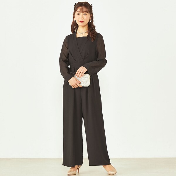 AIMER】袖スリットオールインワン | 結婚式・パーティーの