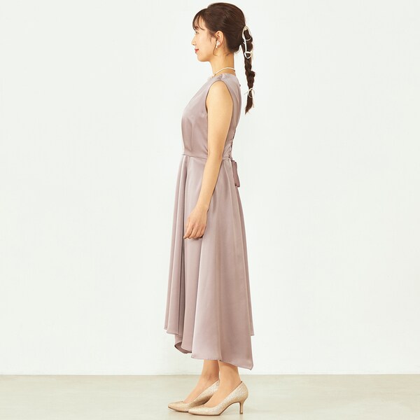 Aimerエメ サテンノースリーブアシンメトリースカートパーティードレス 楽天市場】【50%OFF】【SALE】サテンノースリーブアシンメトリー
