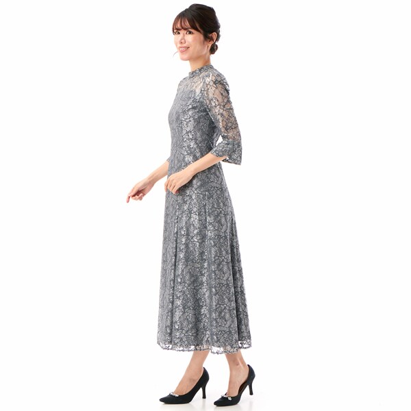 【新品未使用】AIMER ボタニカル柄レース パーティードレス AIMER】ボタニカル柄レースバックシャンドレス | 結婚式