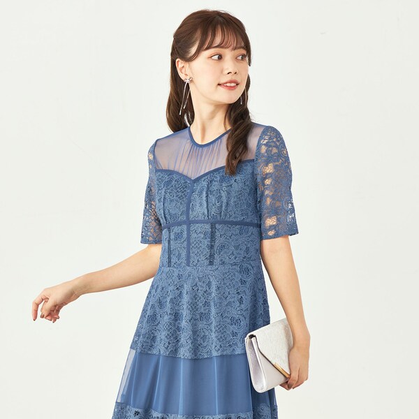 専用【新品タグ付き】ジルスチュアート チュールミックスレースドレス JILL STUART】チュールミックスレースドレス | 結婚式