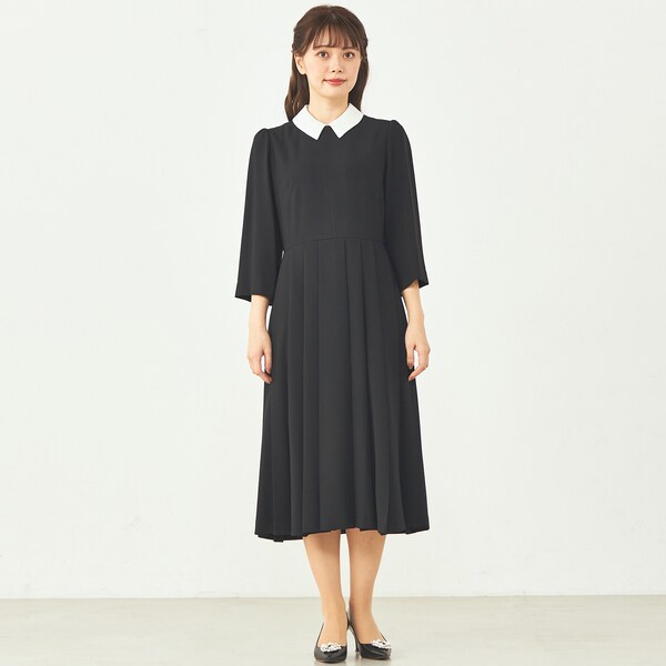 CELFORD】襟付きプリーツワンピース | 結婚式・パーティーのレンタル