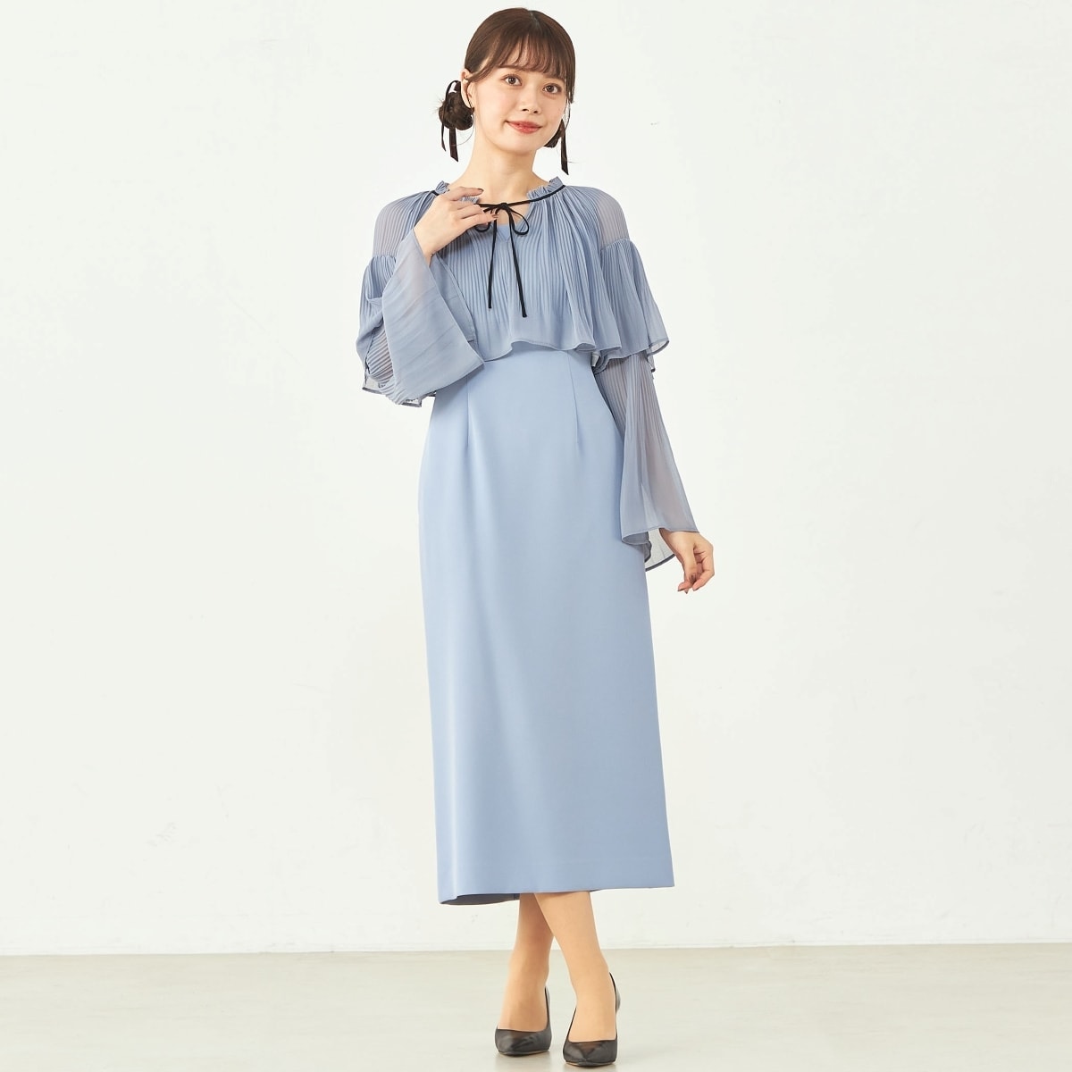 CELFORD】ブラウスケープ付きドレス | 結婚式・パーティーのレンタル