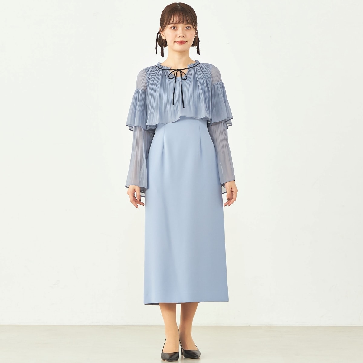 CELFORD ブラウスケープ付きドレス　新品未使用 CELFORD】ブラウスケープ付きドレス | 結婚式・パーティーのレンタル