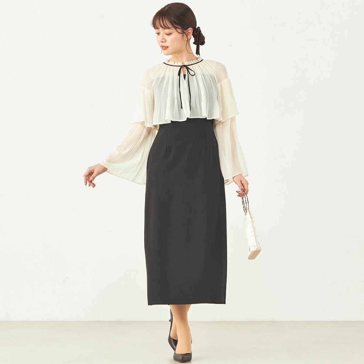 CELFORD】ブラウスケープ付きドレス | 結婚式・パーティーのレンタル