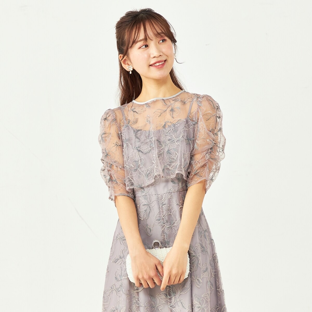 エンブロイダリーボレロセットドレス エンブロイダリーボレロセットドレス 結婚式 成人式 二次会