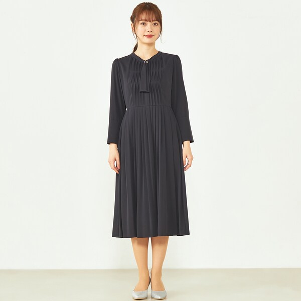 CELFORD】ボウタイプリーツワンピース | 結婚式・パーティーのレンタル