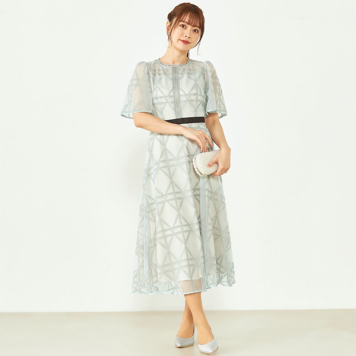 CELFORD】プレイドパターンチュールドレス | 結婚式・パーティーの