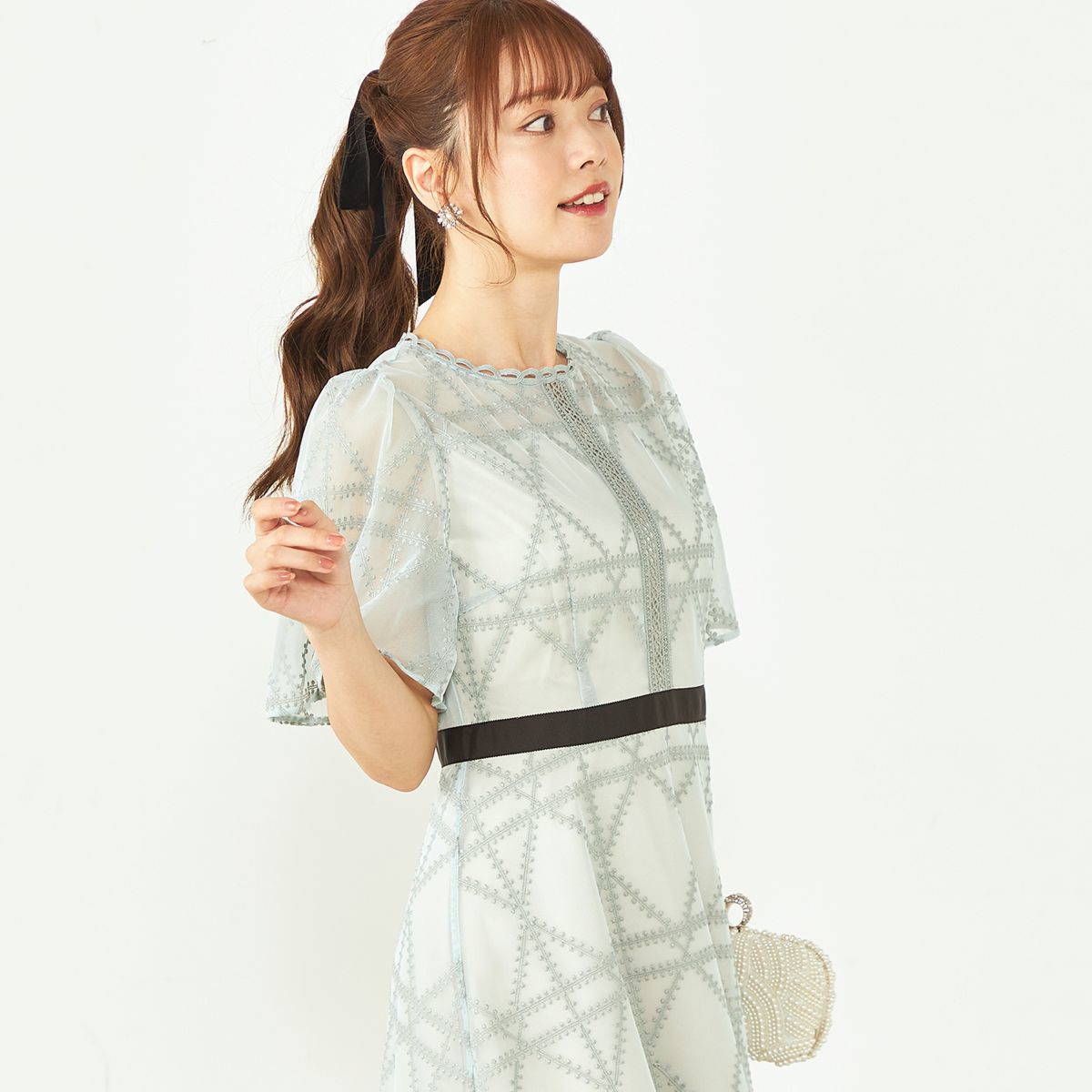 CELFORD】プレイドパターンチュールドレス | 結婚式・パーティーの