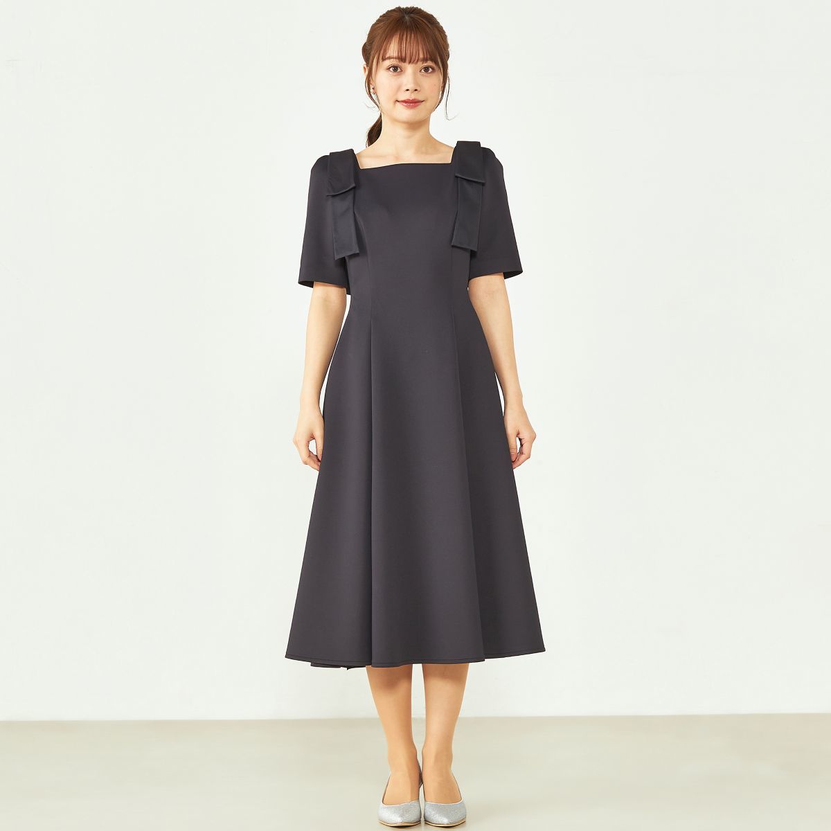CELFORD】ショルダーリボンワンピース | 結婚式・パーティーのレンタル