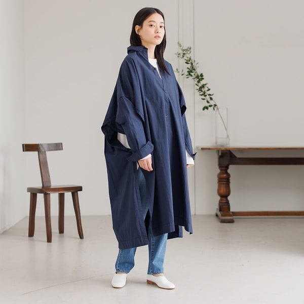 【YARMO/ヤーモ】オーバーサイズ　ポンチョ　シャツ