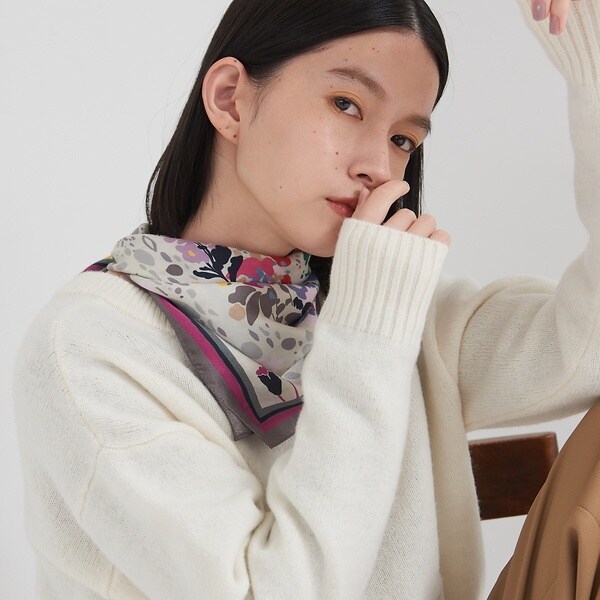 フォレストプリントコットンシルクスカーフ | コレックス(collex