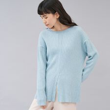 【セットアップ対応】フロント スリット リブプルオーバー