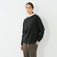 重ね着風ニットプルオーバー