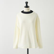 重ね着風ニットプルオーバー