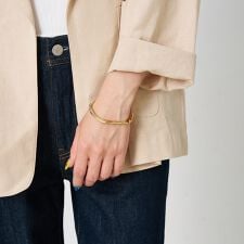 【dignif】【金属アレルギー対応】ユラギウェーブバングル