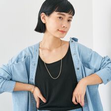 【dignif】【金属アレルギー対応】ミックスチェーン2WAYネックレス