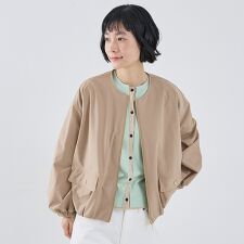 2WAYボリュームスリーブジップアップブルゾン