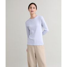 ベーシッククルーネックカットソー《スビン綿MIXフライス》